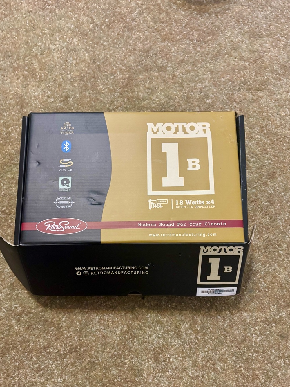 Motor 1B 4x18W Bluetooth Car Amplifier